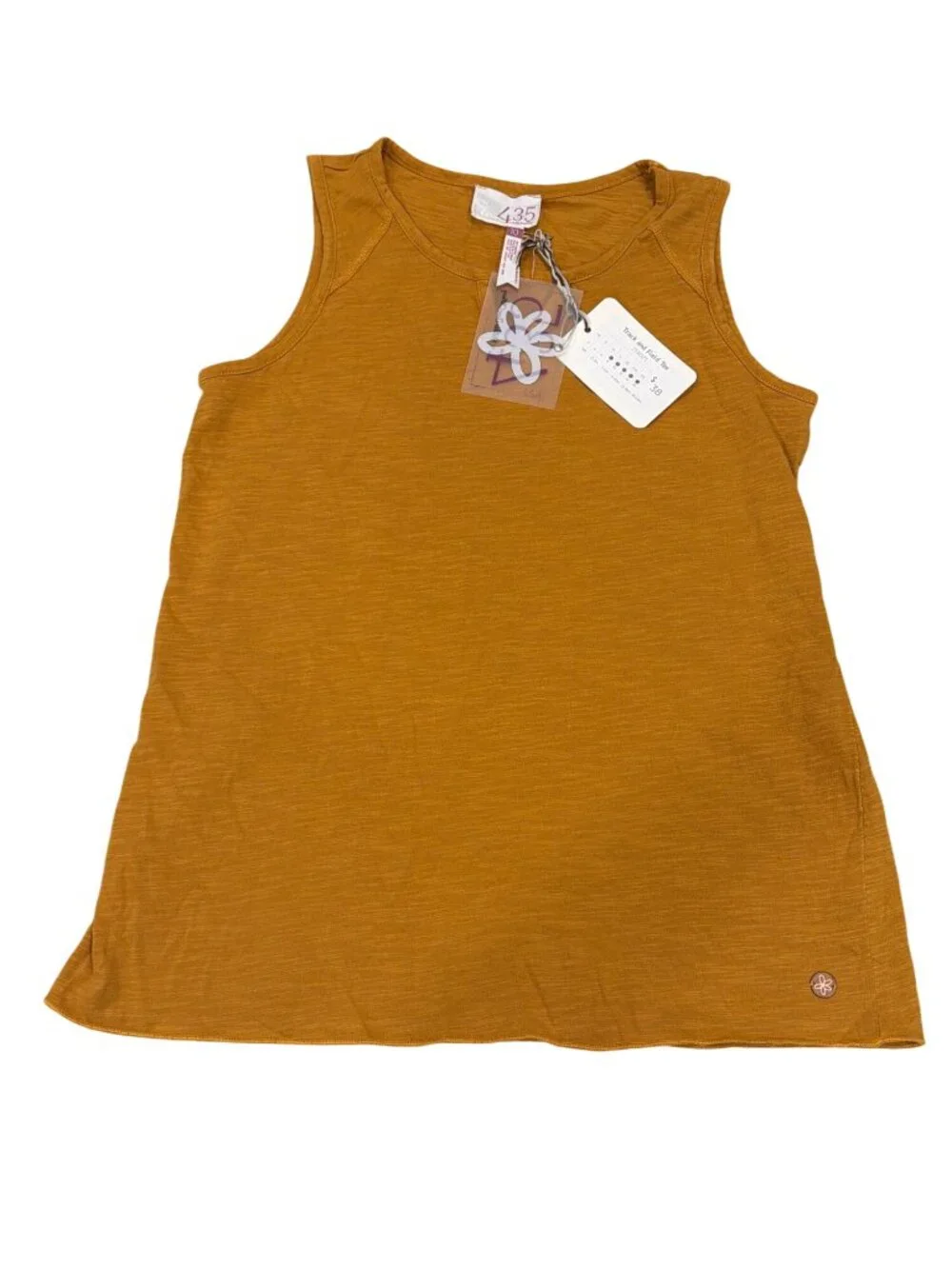 Matilda Jane 435 Track & Field Tee Mustard Yellow Sleeveless Tank Top Girls 10 N